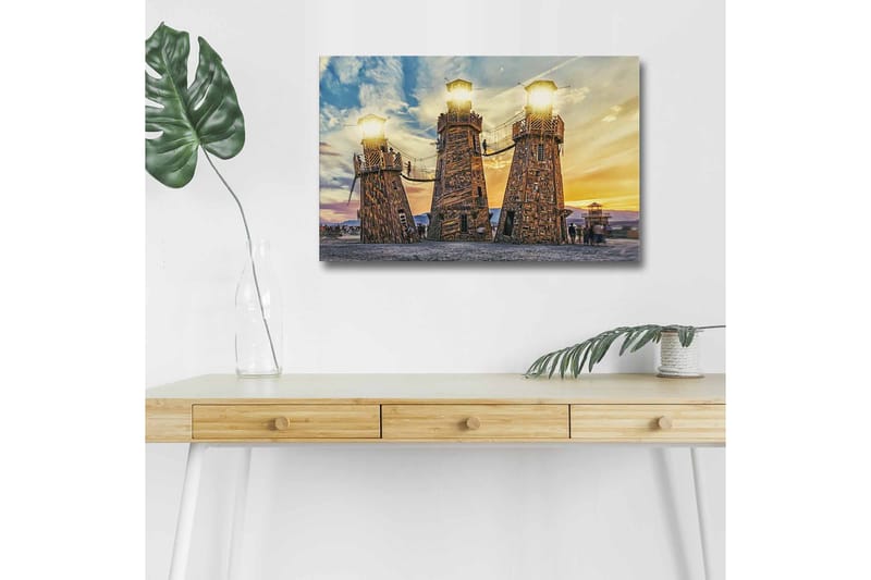 Dekorativ Canvastavla med LED 45x70 cm - Flerfärgad - Inredning - Tavlor & posters - Canvastavla
