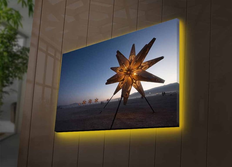 Dekorativ Canvastavla med LED 45x70 cm - Flerfärgad - Inredning - Tavlor & posters - Canvastavla