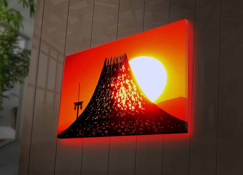 Dekorativ Canvastavla med LED 45x70 cm - Flerfärgad - Inredning - Tavlor & posters - Canvastavla