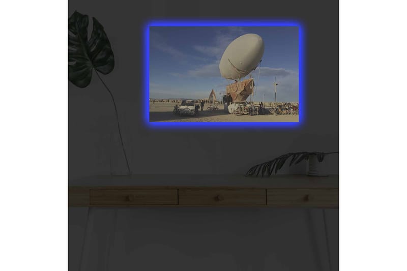Dekorativ Canvastavla med LED 45x70 cm - Flerfärgad - Inredning - Tavlor & posters - Canvastavla