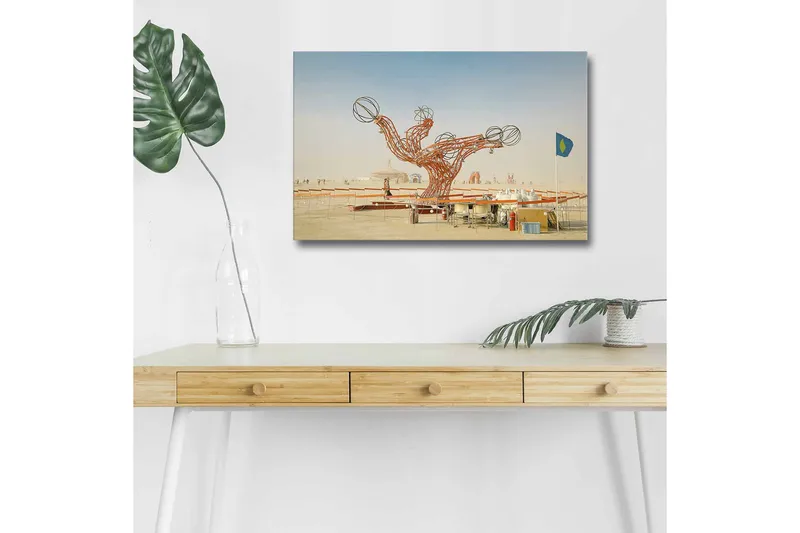 Dekorativ Canvastavla med LED 45x70 cm, Flerfärgad