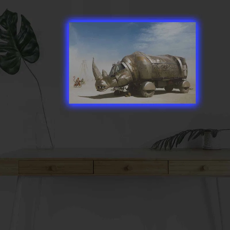 Dekorativ Canvastavla med LED 45x70 cm - Flerfärgad - Inredning - Tavlor & posters - Canvastavla