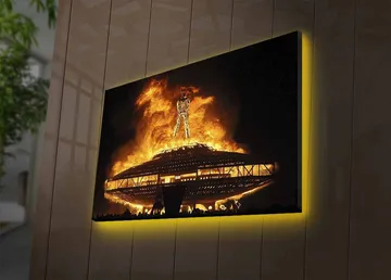 Dekorativ Canvastavla med LED 45x70 cm - Flerfärgad - Inredning - Tavlor & posters - Canvastavla