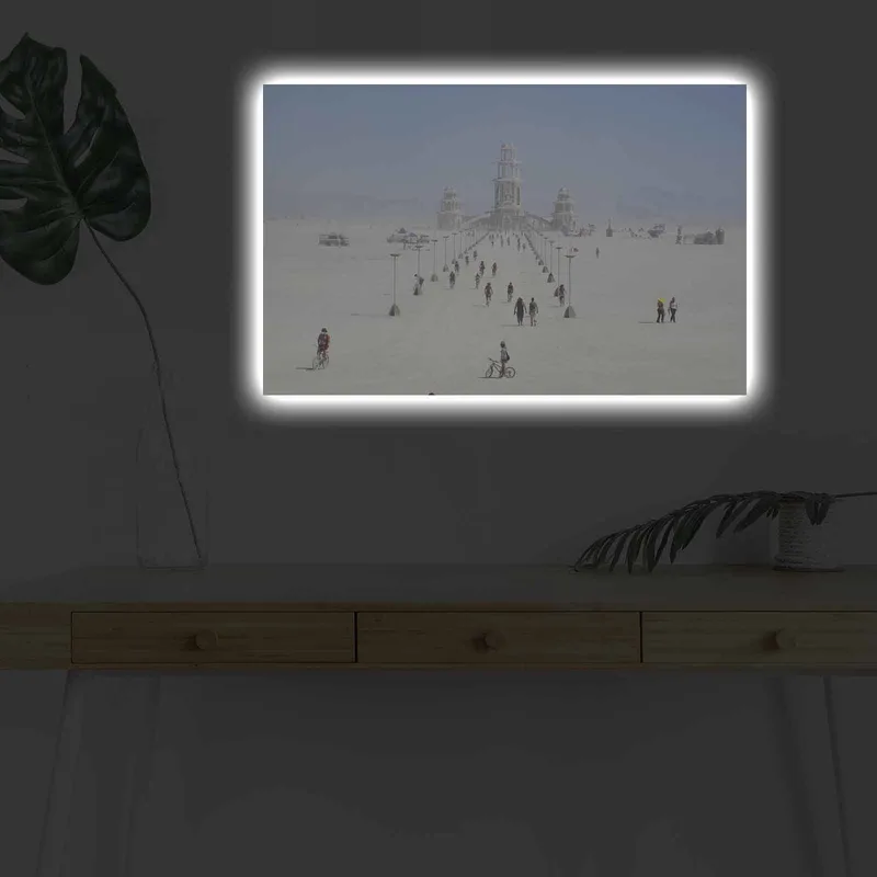 Dekorativ Canvastavla med LED 45x70 cm - Flerfärgad - Inredning - Tavlor & posters - Canvastavla