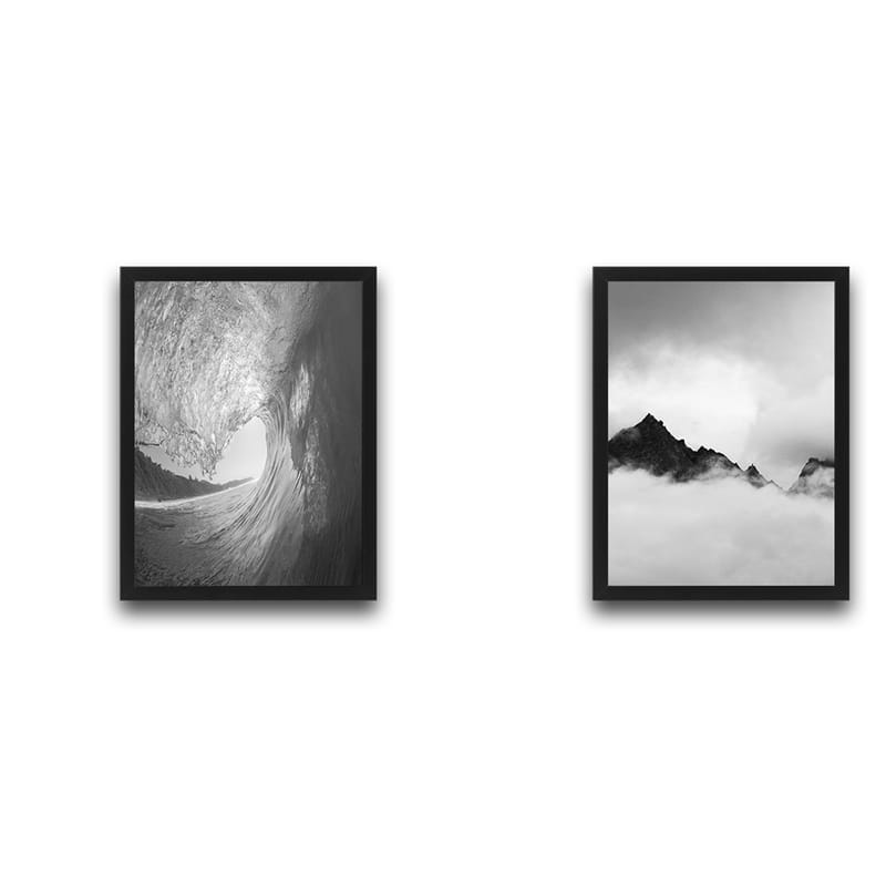 Dekorativ inramad målning 2-Delar 30x40 cm - Flerfärgad - Inredning - Tavlor & posters - Canvastavla