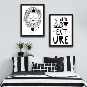Dekorativ inramad målning 2-Delar 30x40 cm - Flerfärgad - Inredning - Tavlor & posters - Canvastavla