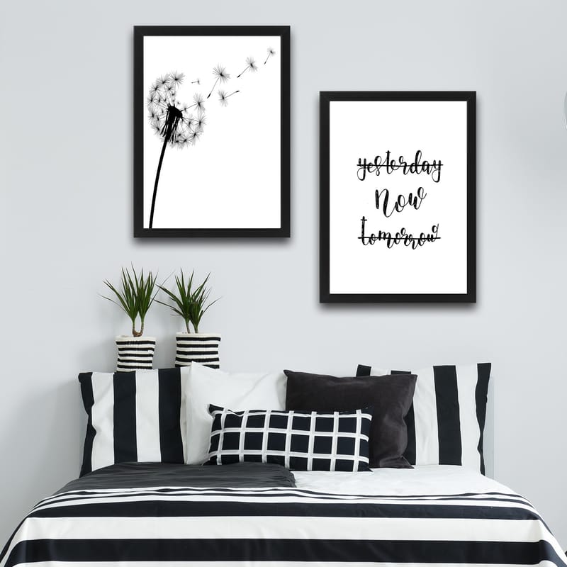 Dekorativ inramad målning 2-Delar 30x40 cm - Flerfärgad - Inredning - Tavlor & posters - Canvastavla