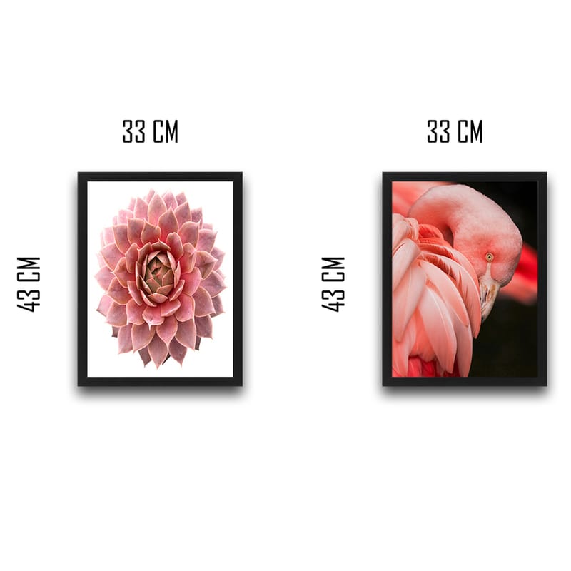 Dekorativ inramad målning 2-Delar 30x40 cm - Flerfärgad - Inredning - Tavlor & posters - Canvastavla