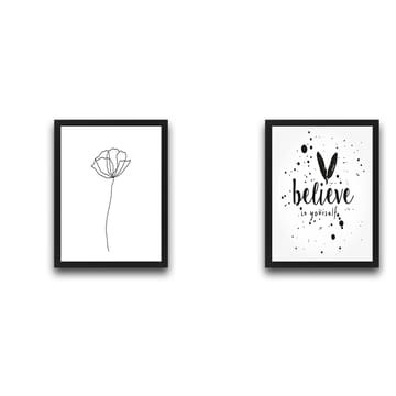 Dekorativ inramad målning 2-Delar 30x40 cm - Flerfärgad - Inredning - Tavlor & posters - Canvastavla