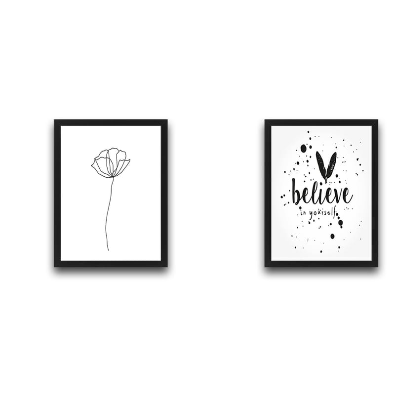 Dekorativ inramad målning 2-Delar 30x40 cm - Flerfärgad - Inredning - Tavlor & posters - Canvastavla