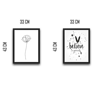 Dekorativ inramad målning 2-Delar 30x40 cm - Flerfärgad - Inredning - Tavlor & posters - Canvastavla