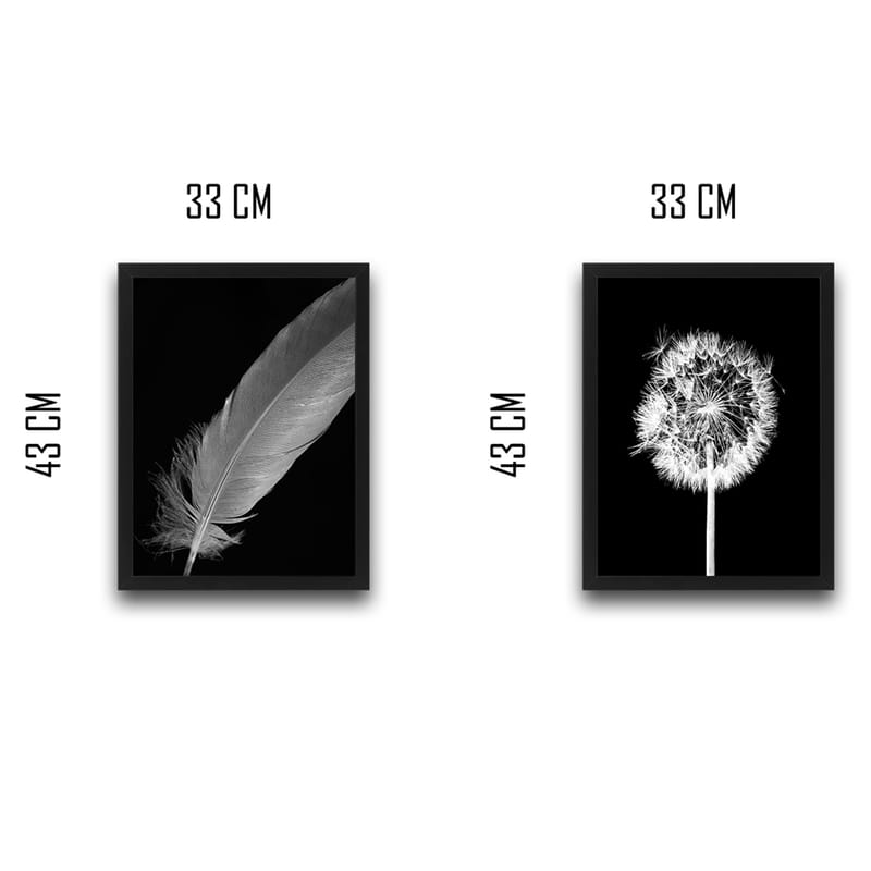 Dekorativ inramad målning 2-Delar 30x40 cm - Flerfärgad - Inredning - Tavlor & posters - Canvastavla