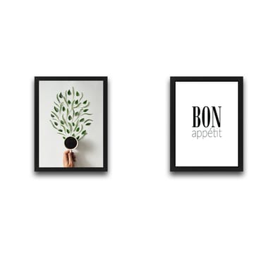 Dekorativ inramad målning 2-Delar 30x40 cm - Flerfärgad - Inredning - Tavlor & posters - Canvastavla