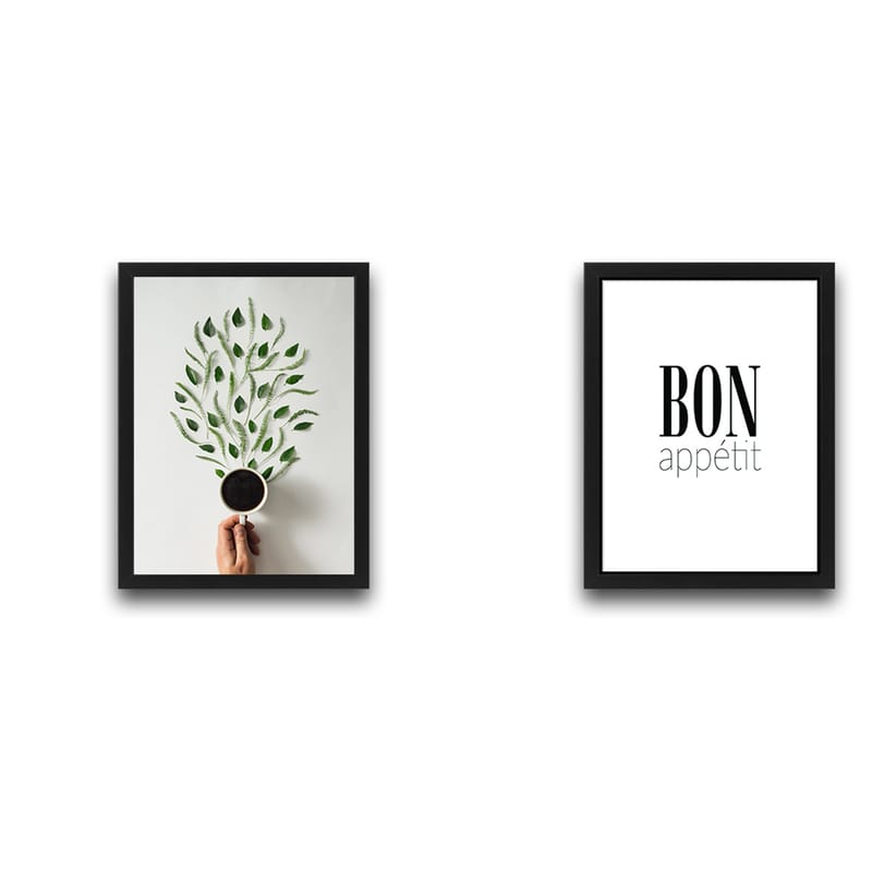 Dekorativ inramad målning 2-Delar 30x40 cm - Flerfärgad - Inredning - Tavlor & posters - Canvastavla