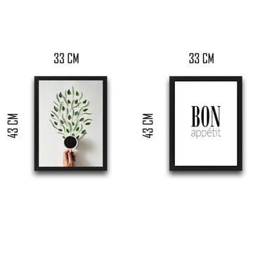 Dekorativ inramad målning 2-Delar 30x40 cm - Flerfärgad - Inredning - Tavlor & posters - Canvastavla