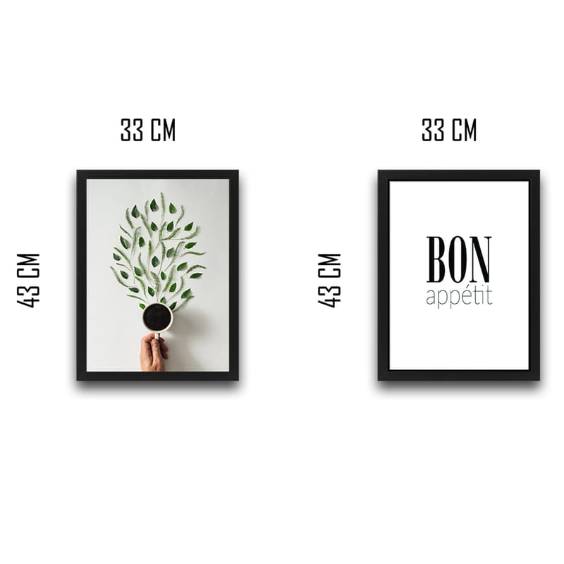 Dekorativ inramad målning 2-Delar 30x40 cm - Flerfärgad - Inredning - Tavlor & posters - Canvastavla