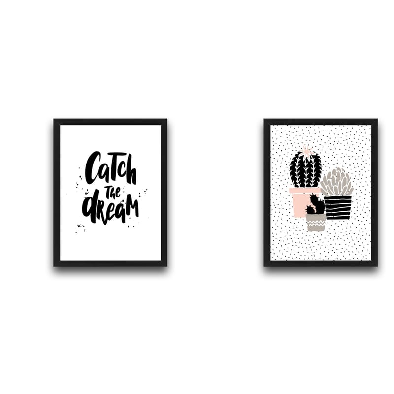 Dekorativ inramad målning 2-Delar 30x40 cm - Flerfärgad - Inredning - Tavlor & posters - Canvastavla