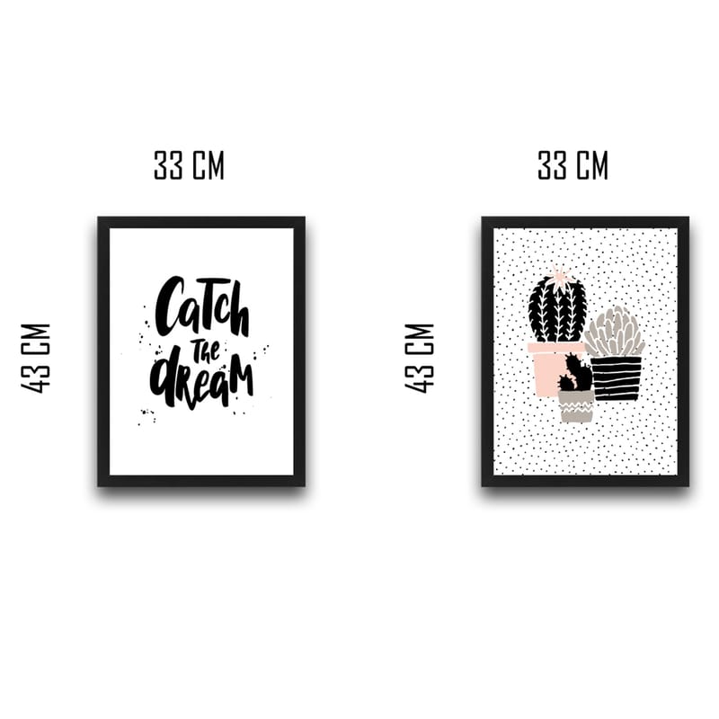 Dekorativ inramad målning 2-Delar 30x40 cm - Flerfärgad - Inredning - Tavlor & posters - Canvastavla