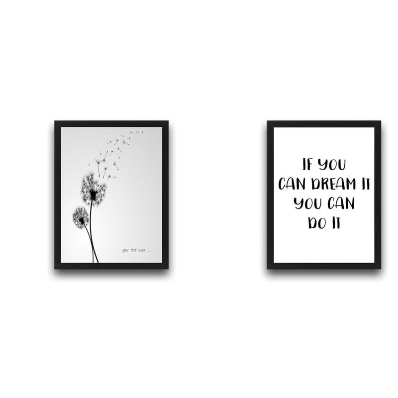 Dekorativ inramad målning 2-Delar 30x40 cm - Flerfärgad - Inredning - Tavlor & posters - Canvastavla