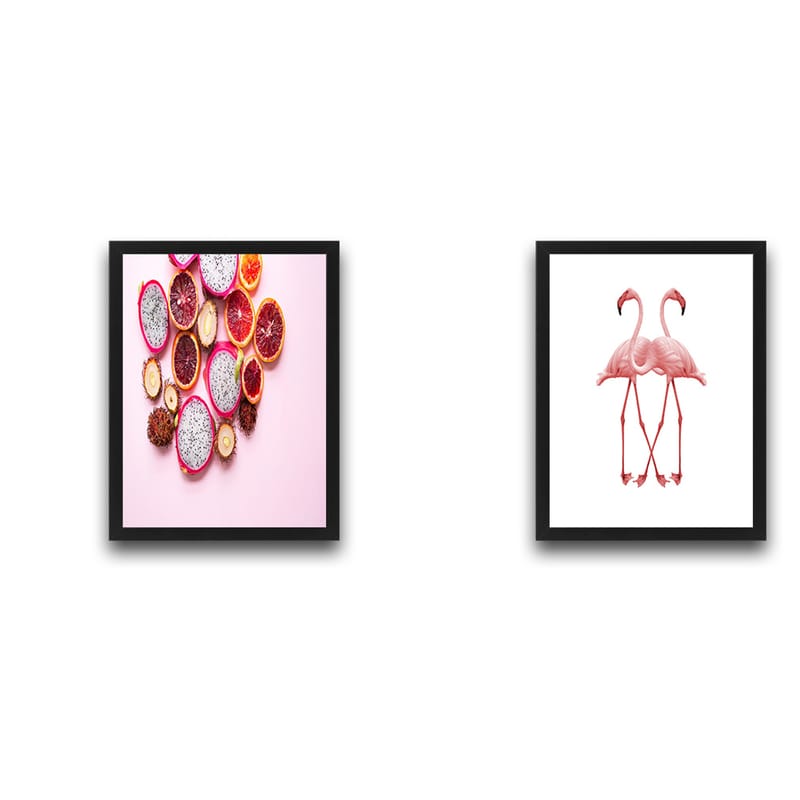 Dekorativ inramad målning 2-Delar 30x40 cm - Flerfärgad - Inredning - Tavlor & posters - Canvastavla
