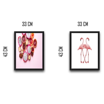 Dekorativ inramad målning 2-Delar 30x40 cm - Flerfärgad - Inredning - Tavlor & posters - Canvastavla