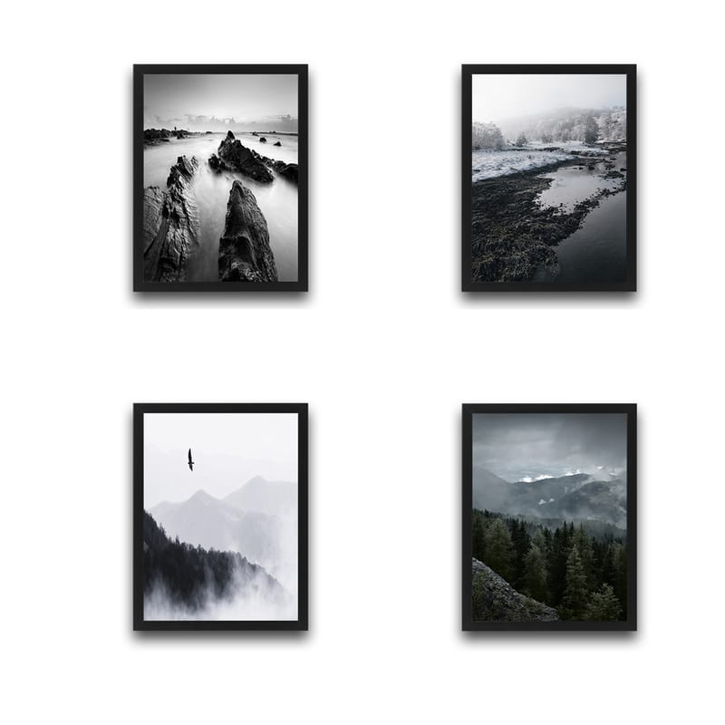 Dekorativ inramad målning  30x40 cm - Flerfärgad - Inredning - Tavlor & posters - Canvastavla