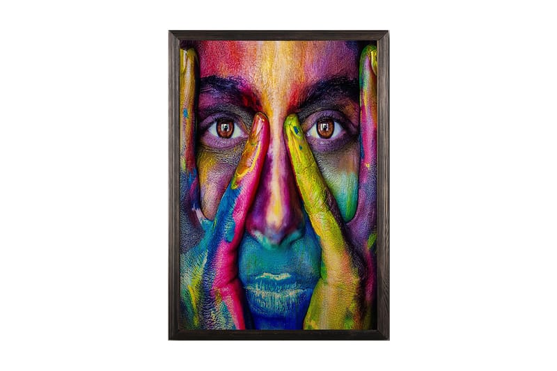 Dekorativ inramad målning  35x50 cm - Flerfärgad - Inredning - Tavlor & posters - Canvastavla
