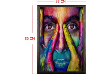 Dekorativ inramad målning  35x50 cm - Flerfärgad - Inredning - Tavlor & posters - Canvastavla