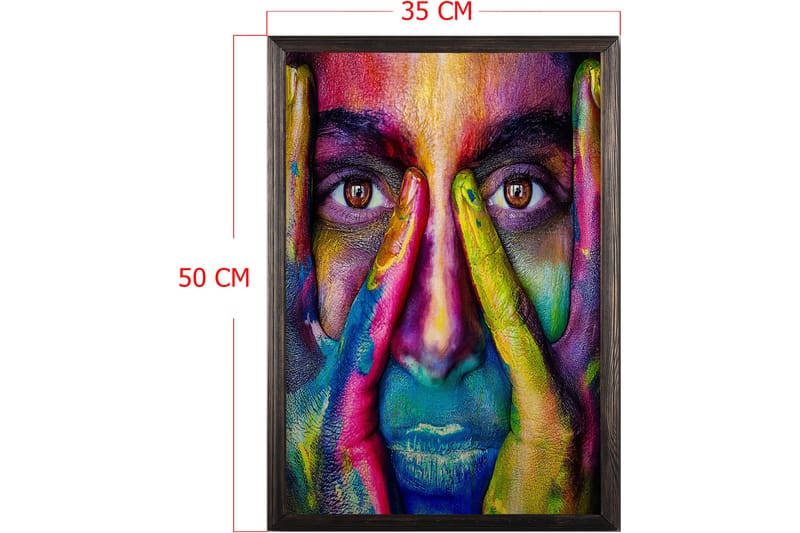 Dekorativ inramad målning  35x50 cm - Flerfärgad - Inredning - Tavlor & posters - Canvastavla
