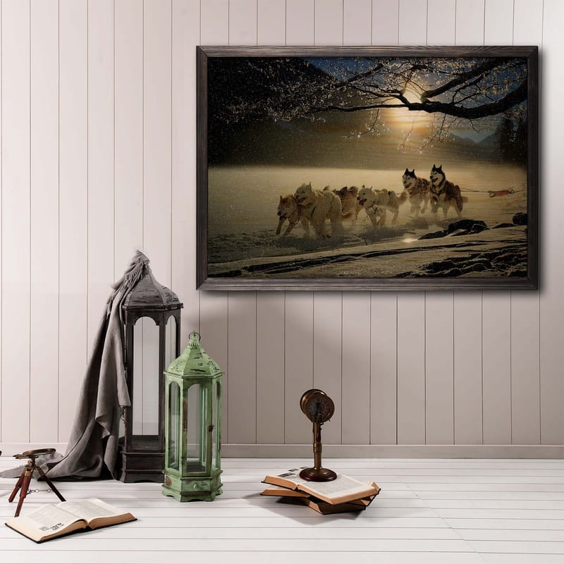 Dekorativ inramad målning  35x50 cm - Flerfärgad - Inredning - Tavlor & posters - Canvastavla