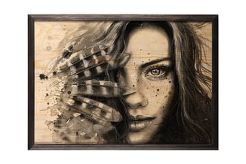 Dekorativ inramad målning  35x50 cm - Flerfärgad - Inredning - Tavlor & posters - Canvastavla