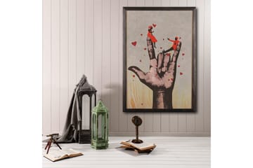Dekorativ inramad målning  50x70 cm - Flerfärgad - Inredning - Tavlor & posters - Canvastavla