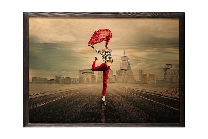 Dekorativ inramad målning  50x70 cm - Flerfärgad - Inredning - Tavlor & posters - Canvastavla