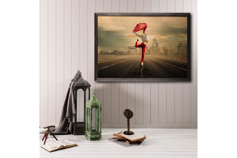 Dekorativ inramad målning  50x70 cm - Flerfärgad - Inredning - Tavlor & posters - Canvastavla