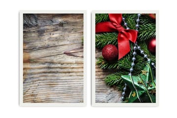 Dekorativ Inramad MDF-målning 2-Delar 35x50 cm - Flerfärgad - Inredning - Tavlor & posters - Canvastavla