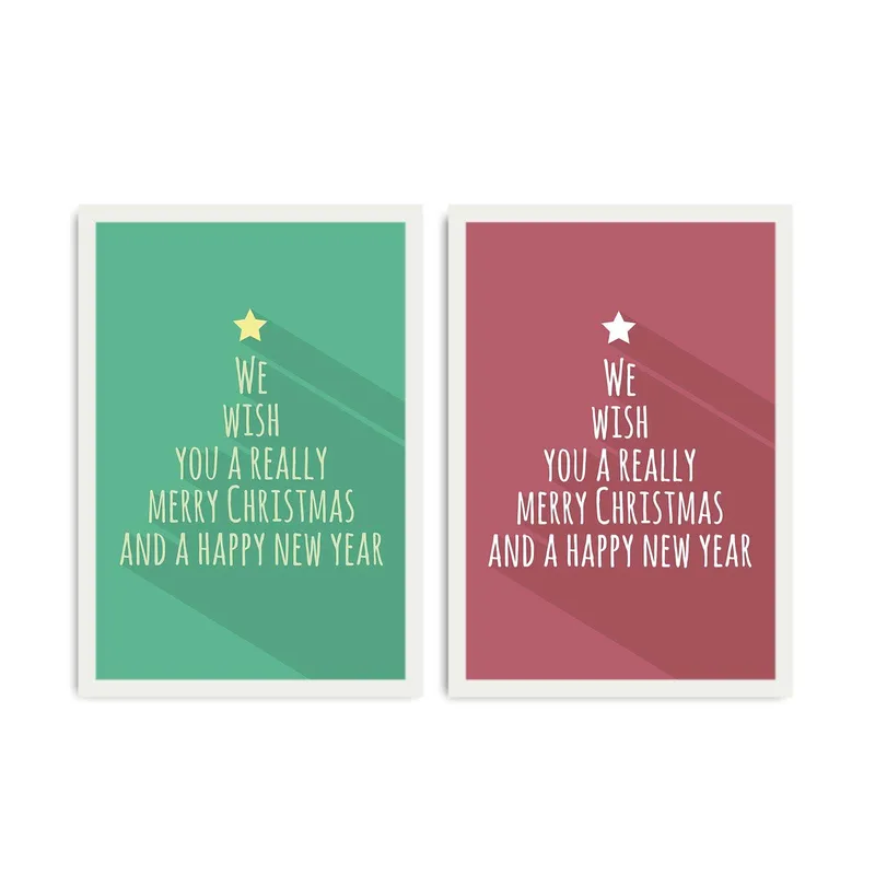 Dekorativ Inramad MDF-målning 2-Delar 35x50 cm, Flerfärgad