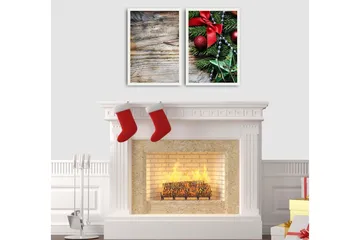 Dekorativ Inramad MDF-målning 2-Delar 35x50 cm - Flerfärgad - Inredning - Tavlor & posters - Canvastavla