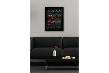 Dekorativ inramad MDF-målning - Flerfärgad - Inredning - Tavlor & posters - Canvastavla