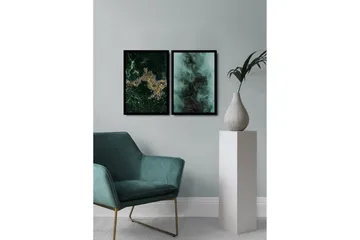 Dekorativ MDF-målning 2 Delar - Flerfärgad - Inredning - Tavlor & posters - Canvastavla