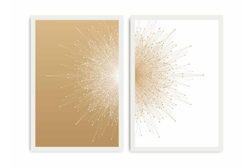 Dekorativ MDF-målning 2 Delar - Flerfärgad - Inredning - Tavlor & posters - Canvastavla