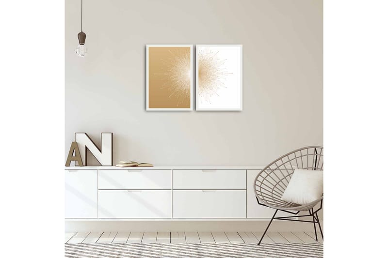 Dekorativ MDF-målning 2 Delar - Flerfärgad - Inredning - Tavlor & posters - Canvastavla