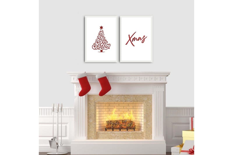 Dekorativ MDF-målning 2 Delar - Flerfärgad - Inredning - Tavlor & posters - Canvastavla