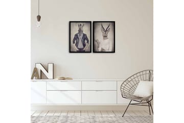 Dekorativ MDF-målning 2 Delar - Flerfärgad - Inredning - Tavlor & posters - Canvastavla