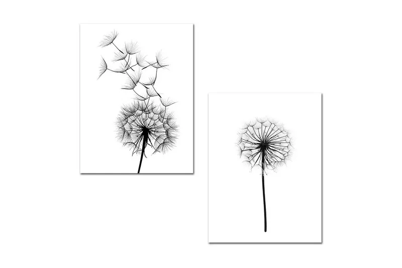 Dekorativ MDF-målning 2 Delar - Flerfärgad - Inredning - Tavlor & posters - Canvastavla