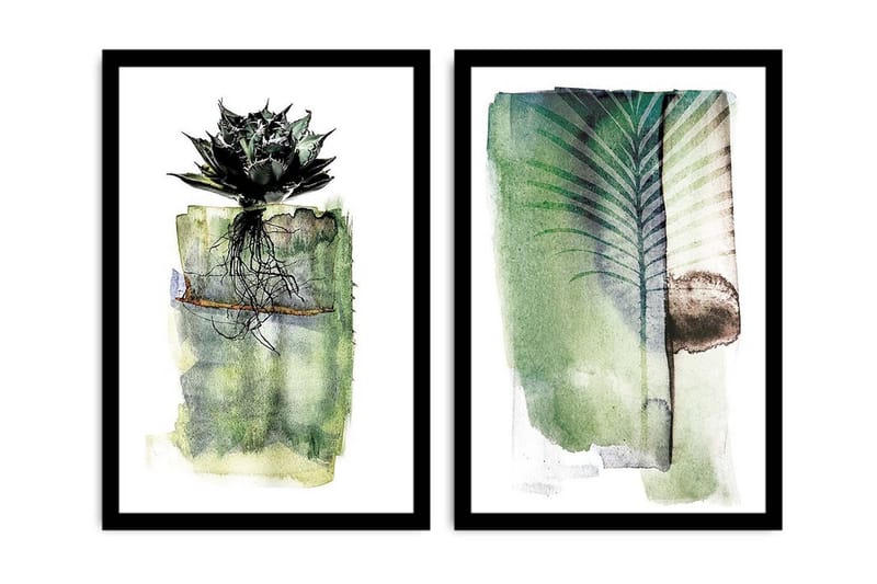 Dekorativ MDF-målning 2 Delar - Flerfärgad - Inredning - Tavlor & posters - Canvastavla