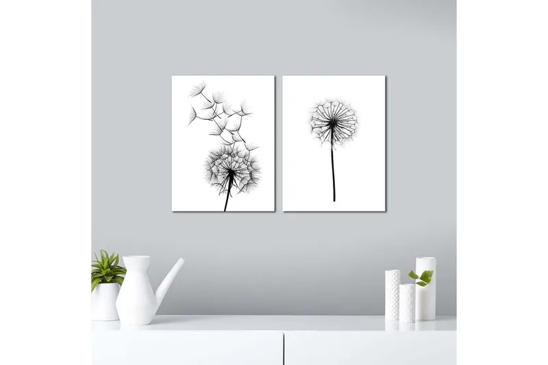 Dekorativ MDF-målning 2 Delar - Flerfärgad - Inredning - Tavlor & posters - Canvastavla