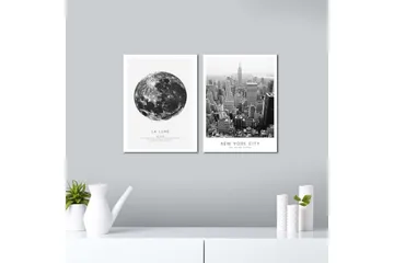 Dekorativ MDF-målning 2 Delar - Flerfärgad - Inredning - Tavlor & posters - Canvastavla