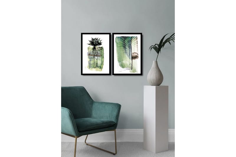 Dekorativ MDF-målning 2 Delar - Flerfärgad - Inredning - Tavlor & posters - Canvastavla