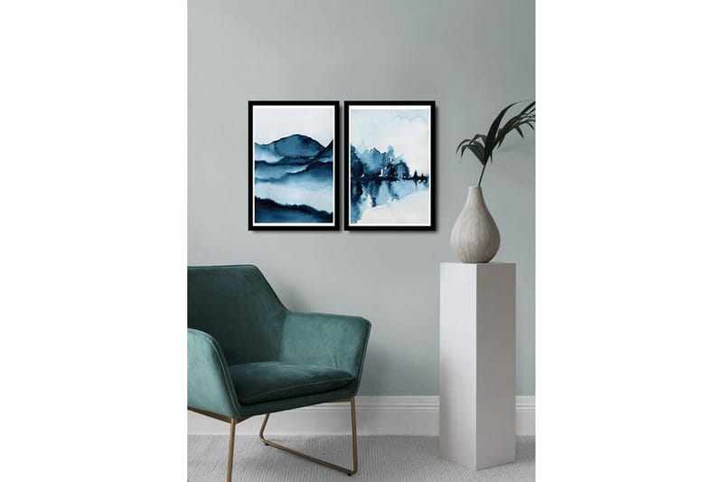 Dekorativ MDF-målning 2 Delar - Flerfärgad - Inredning - Tavlor & posters - Canvastavla