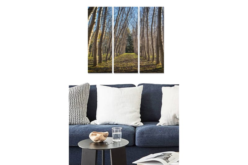 Dekorativ MDF-målning 3-Delar 20x50 cm - Flerfärgad - Inredning - Tavlor & posters - Canvastavla